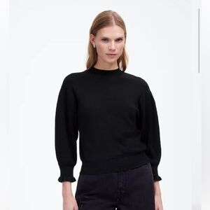 Madewell Merino Wool Ruffle Mockneck Sweater, XS